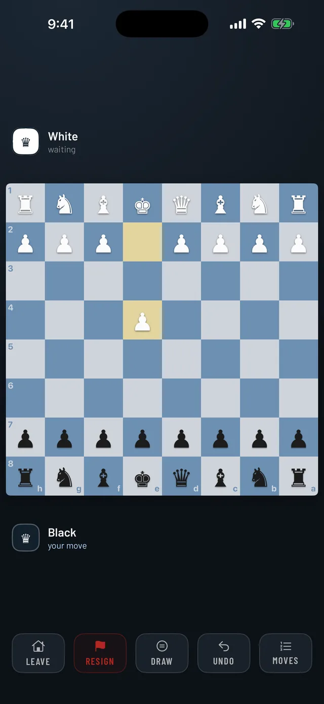 Chess Anywhere on iPhone — pass & play